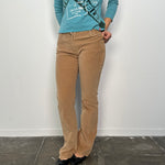 Guess Low-Rise Bootcut Tan Corduroy Pants - Size S