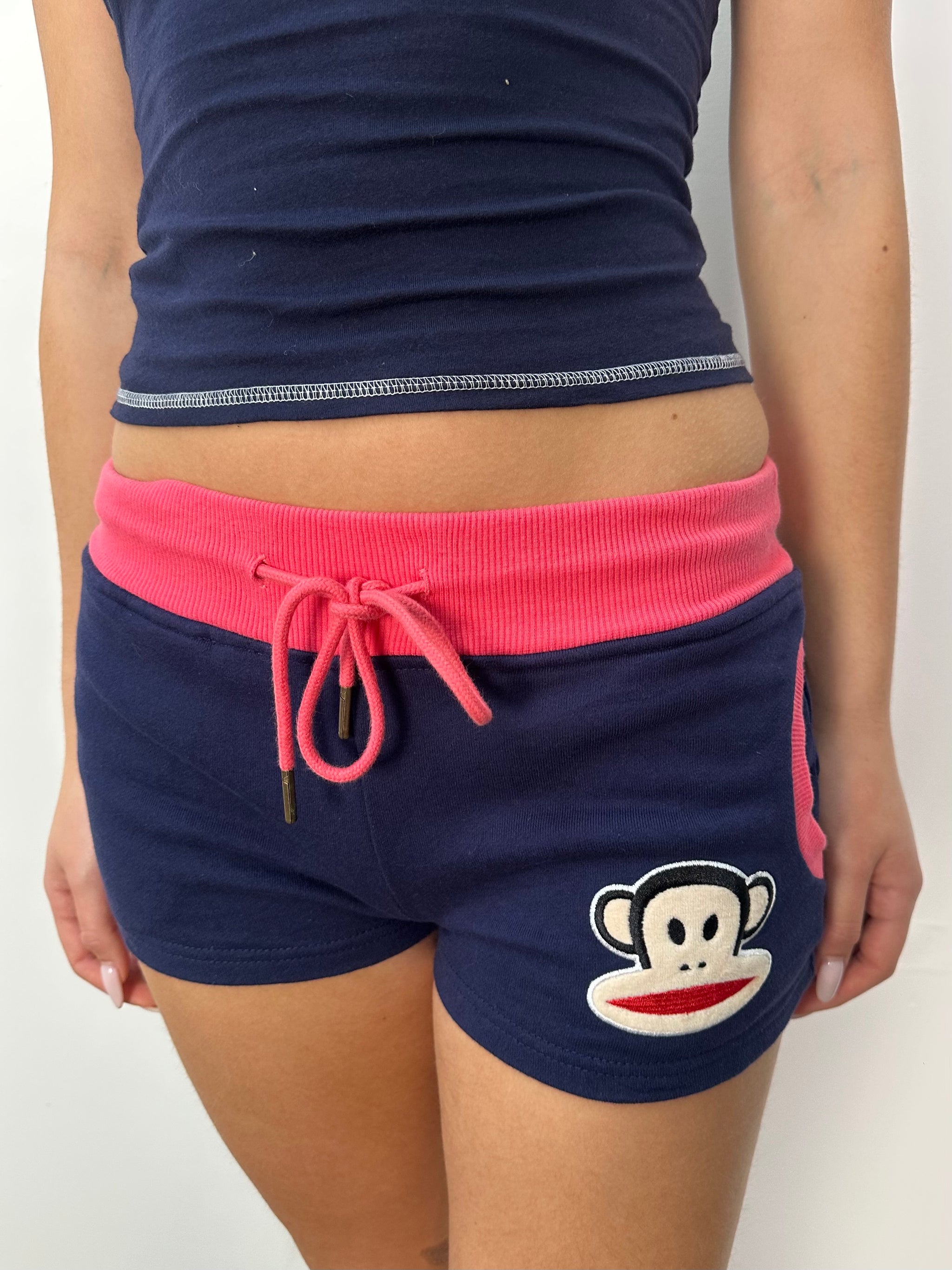 Paul Frank Navy & Pink Booty Shorts - Size XS