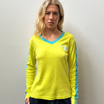 Esprit Neon Yellow Long Sleeve Top - Size L