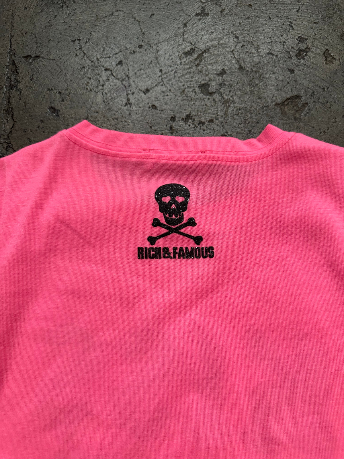 Kiss Me I’m Famous Neon Pink Baby T-Shirt - Size S