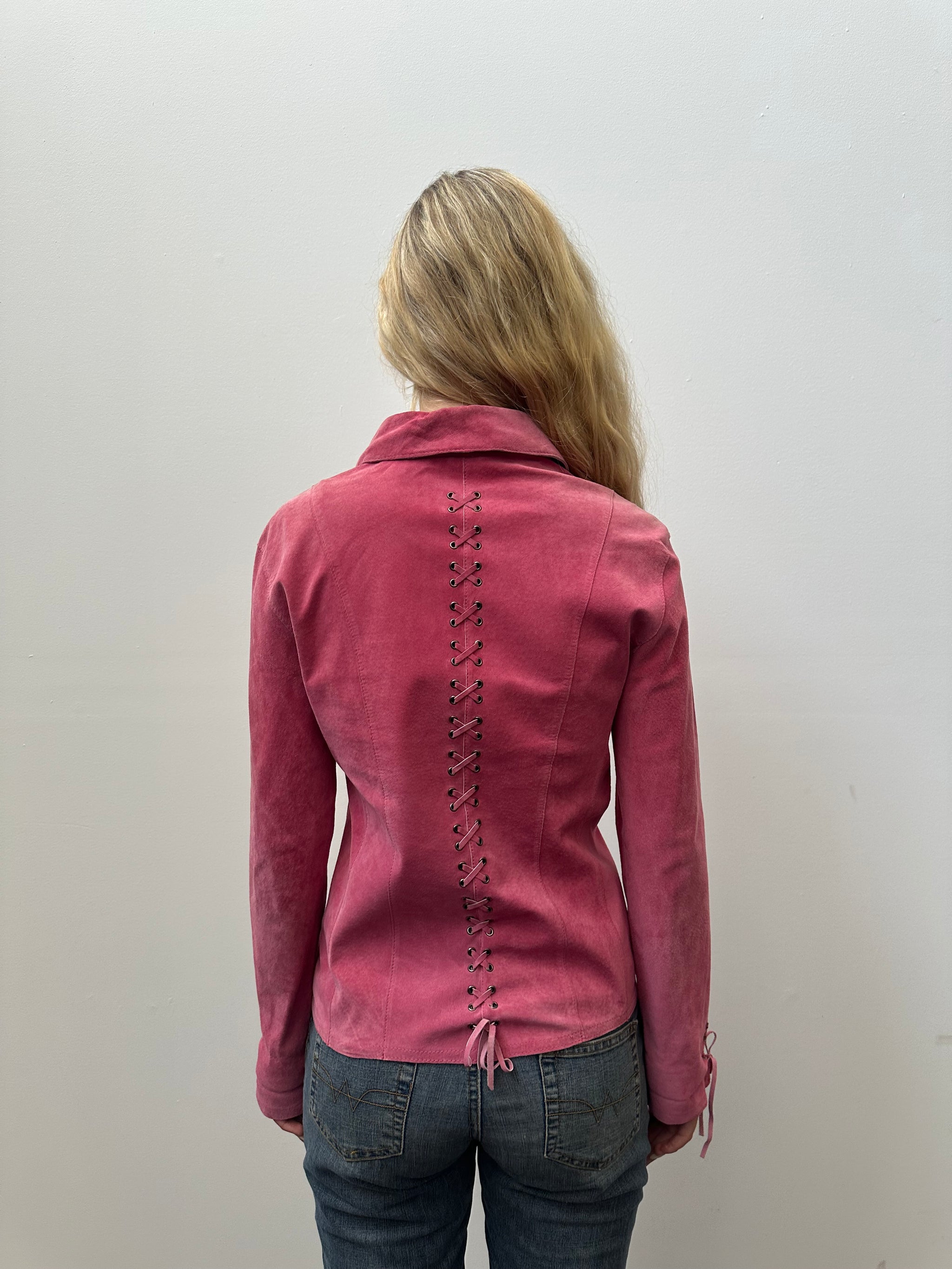 Barbie Pink Suede Jacket - Size M