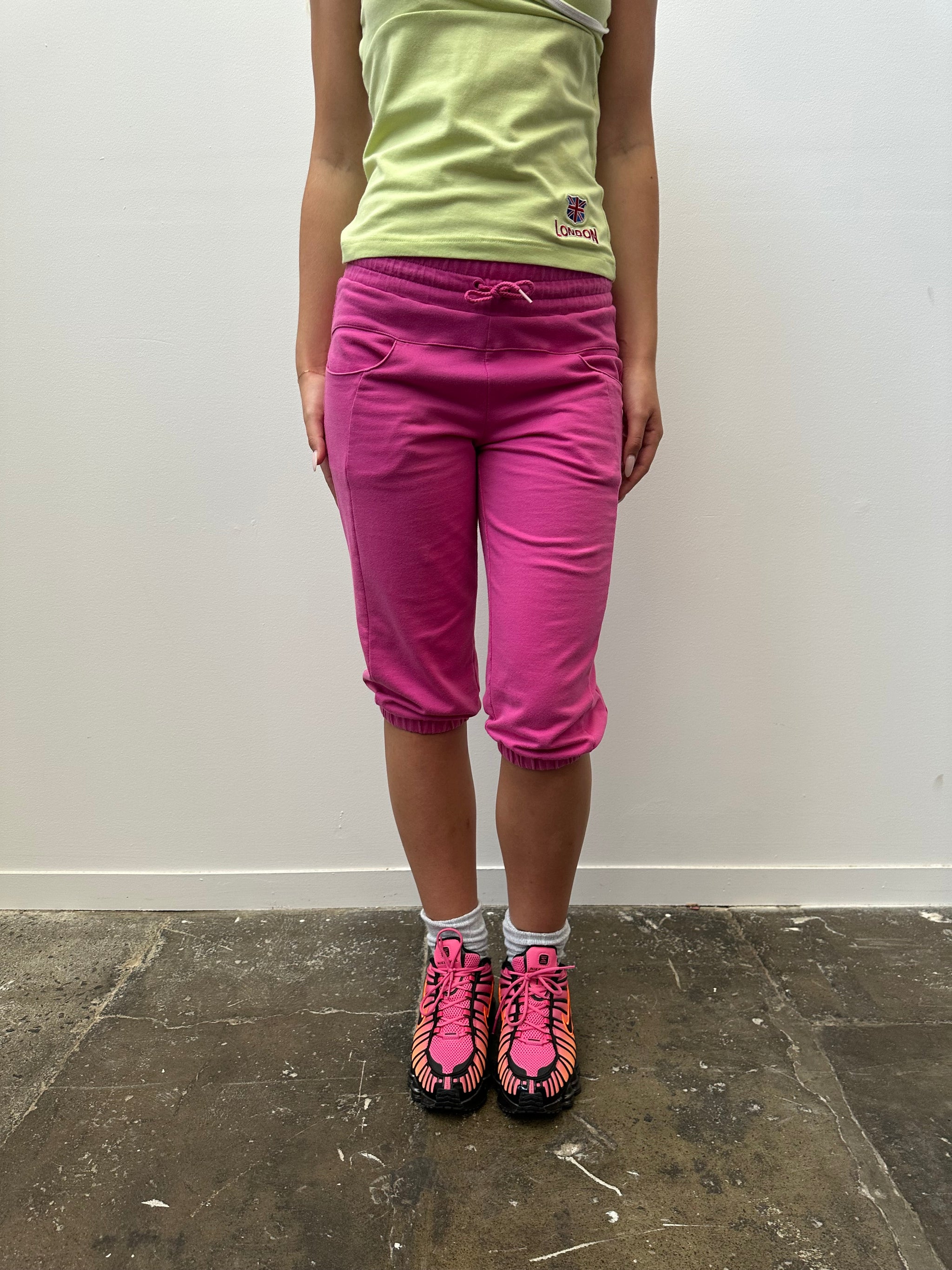 Hot Pink Puma Capri Joggers - Size 10