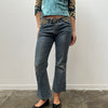 Embroidered Belt Lowrise Bootcut Jeans - Size S