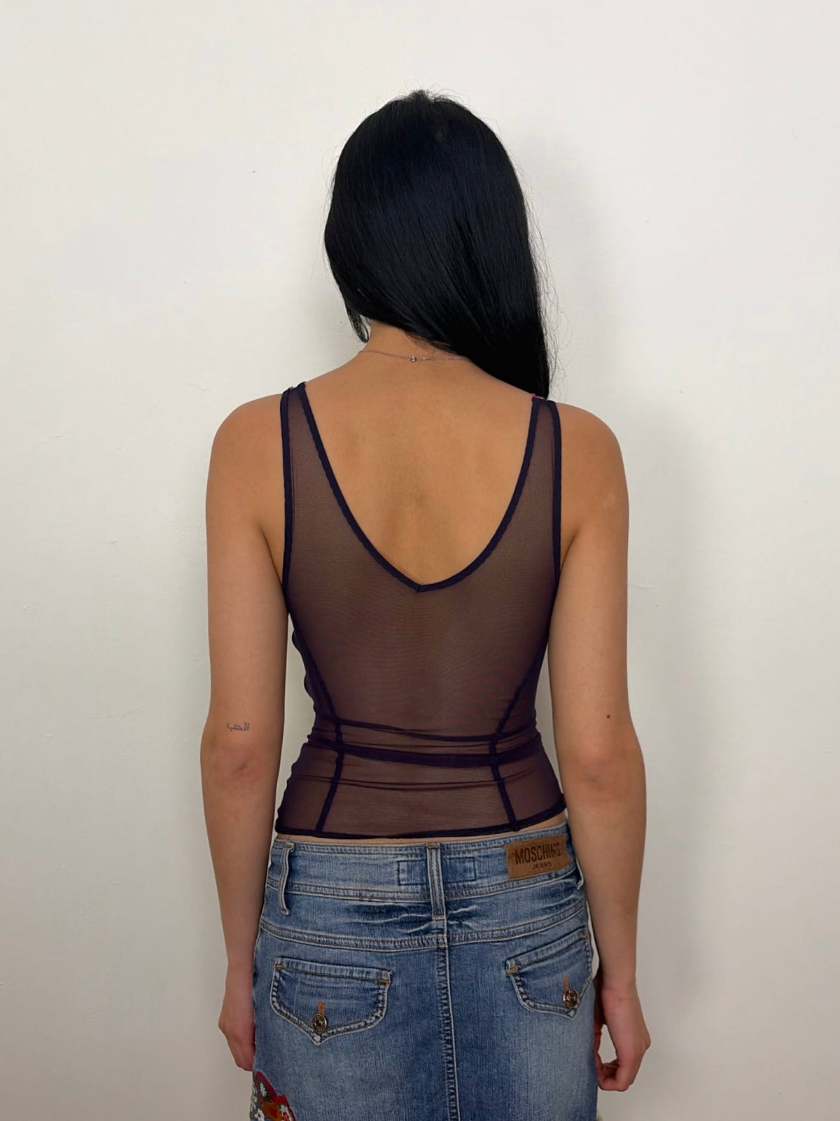 Intimisssi Purple Mesh Corset Cami Top - Size S