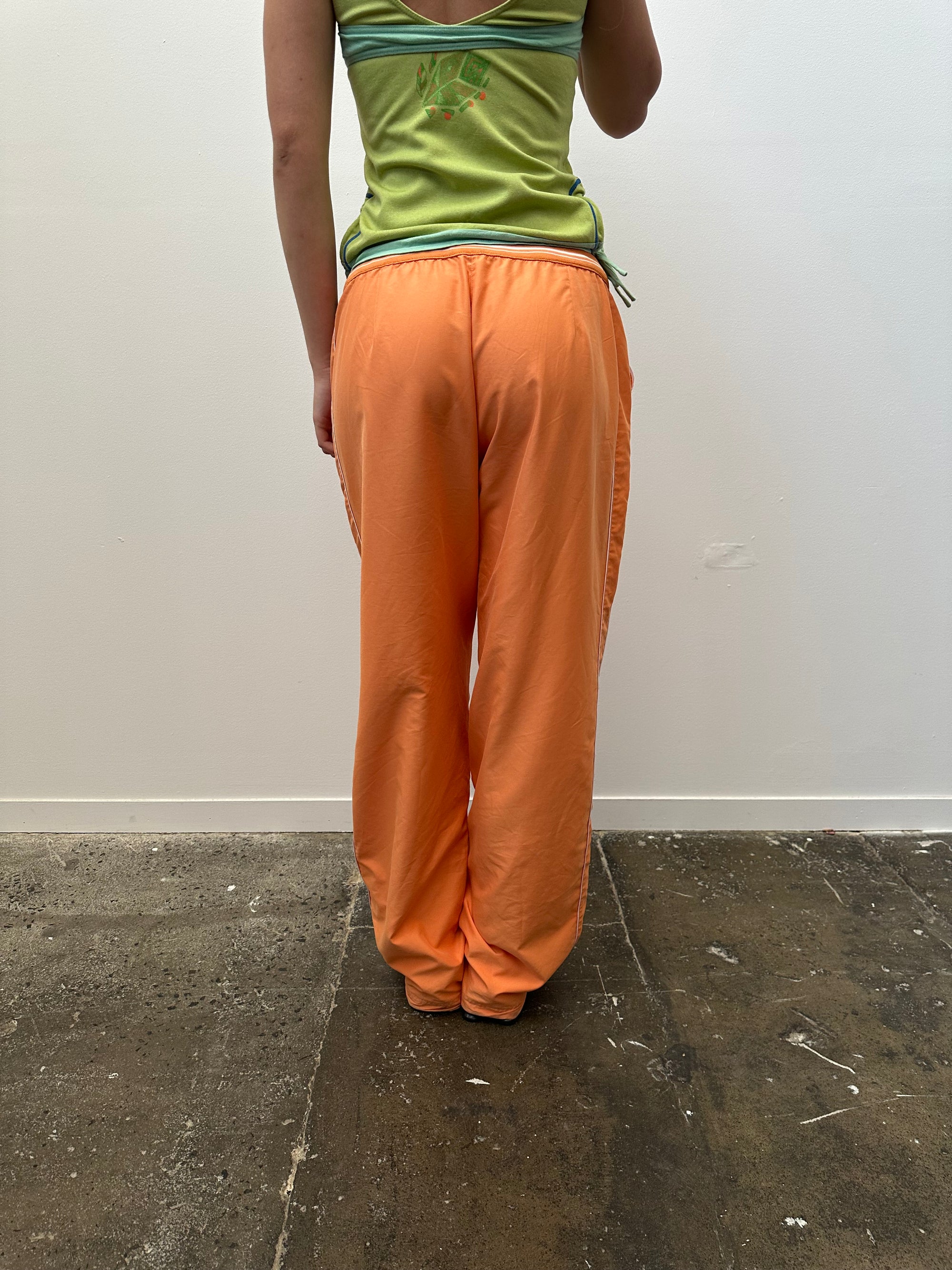 Orange Toggle Hem Track Pants - Size M
