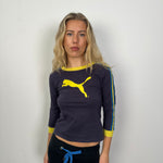 Puma Navy & Yellow 3/4 Sleeve - Size S