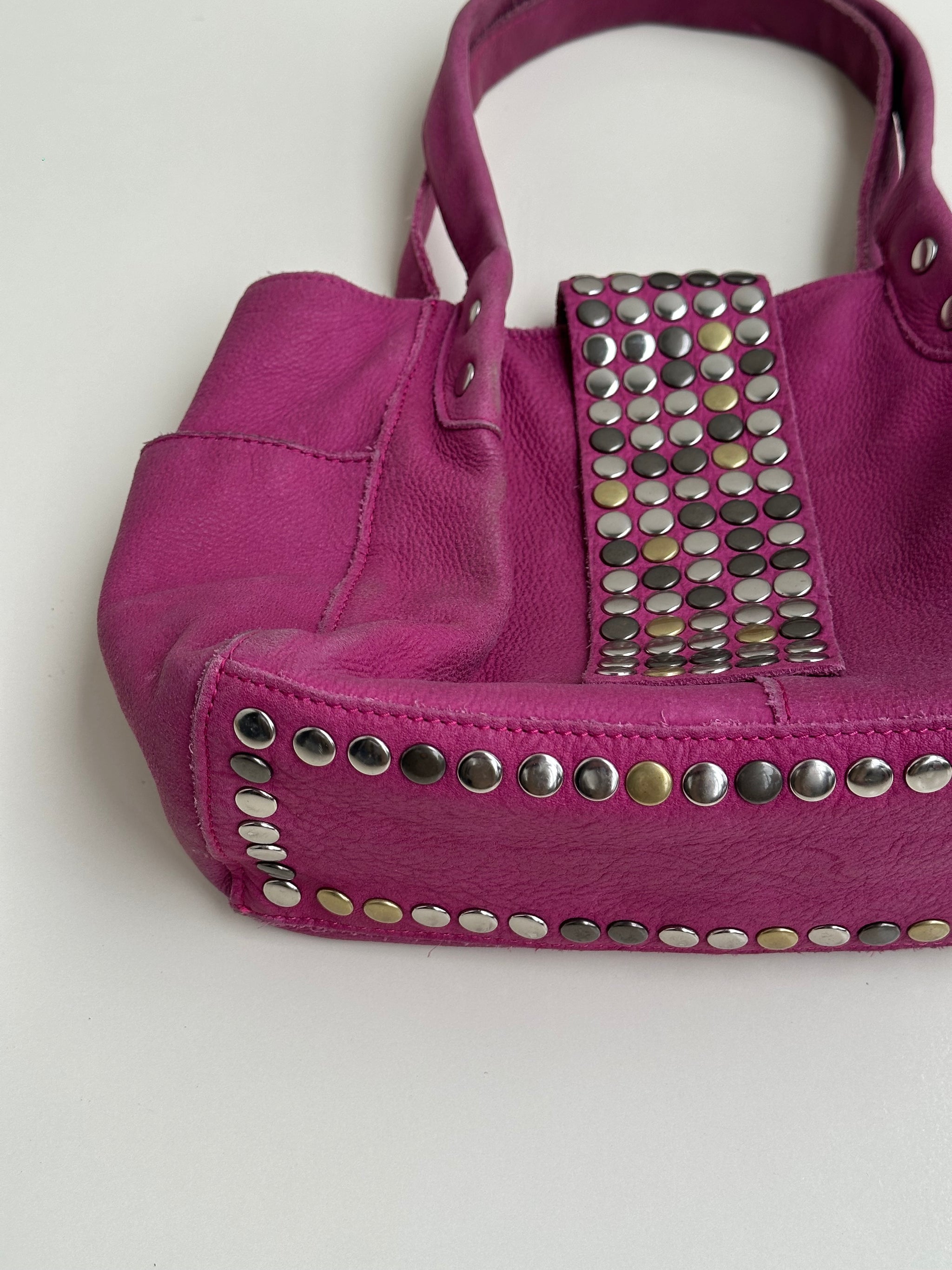 Hot Pink Studded Handbag