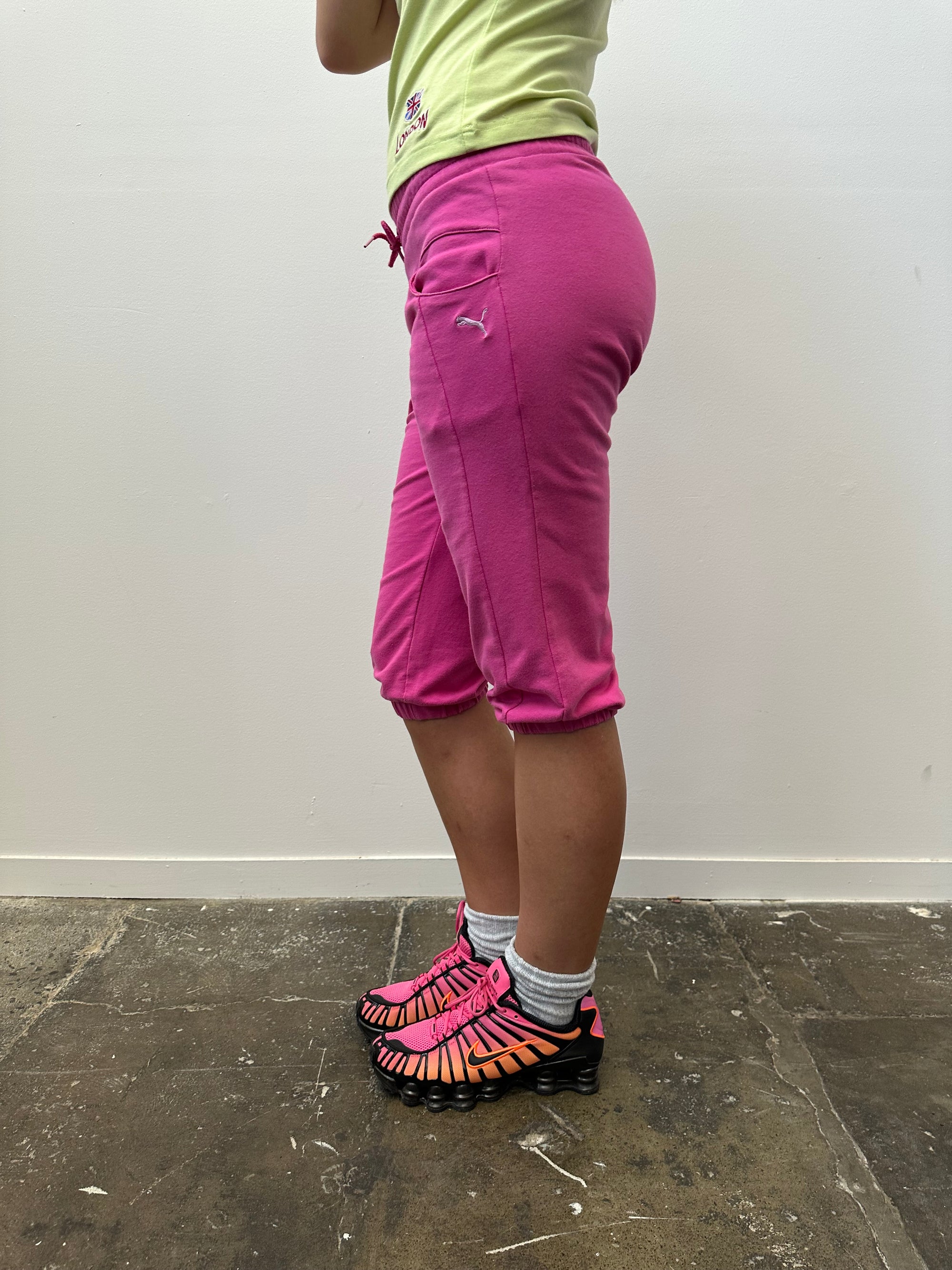Hot Pink Puma Capri Joggers - Size 10