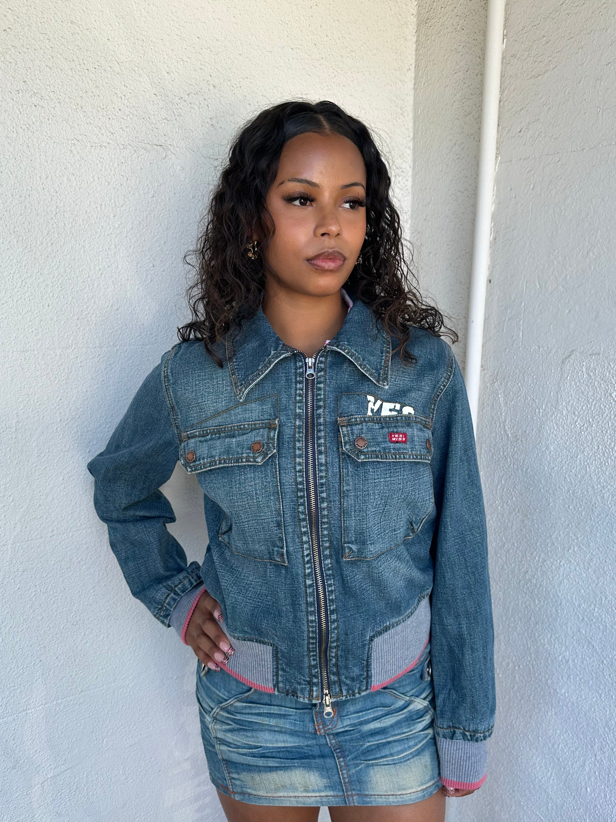 00s Yes Miss Denim Jacket - Size L