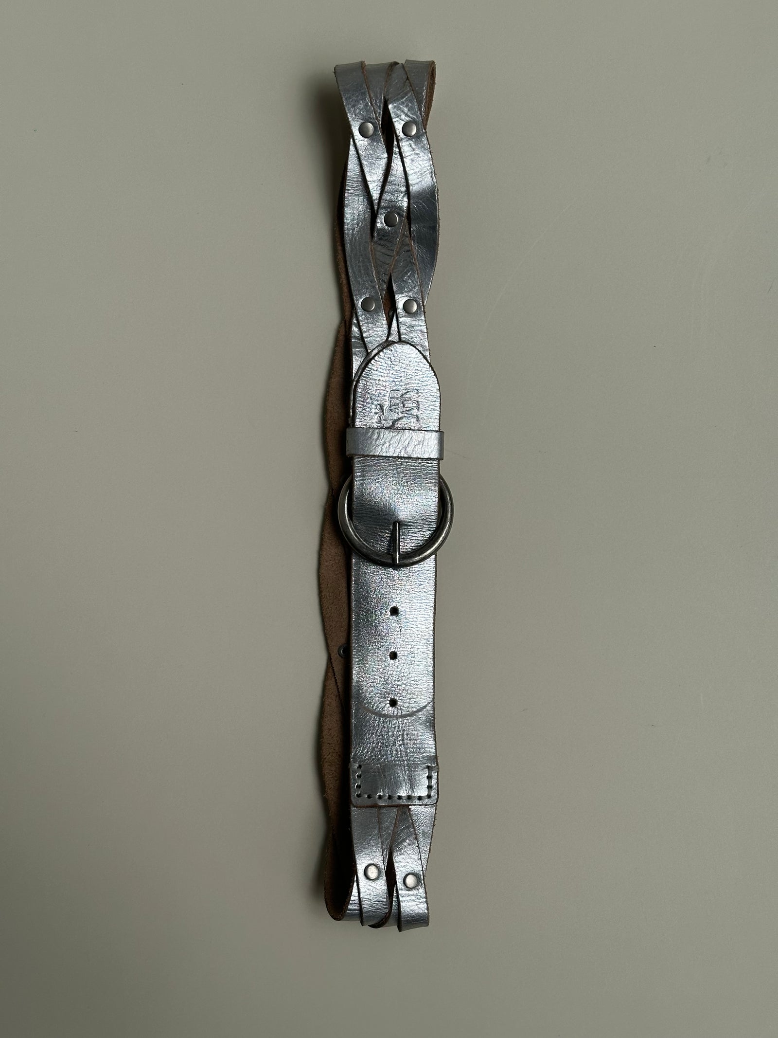Silver Braided Belt
