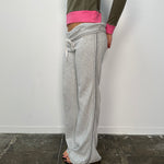 Holister Grey Foldover Track Pants - Size L