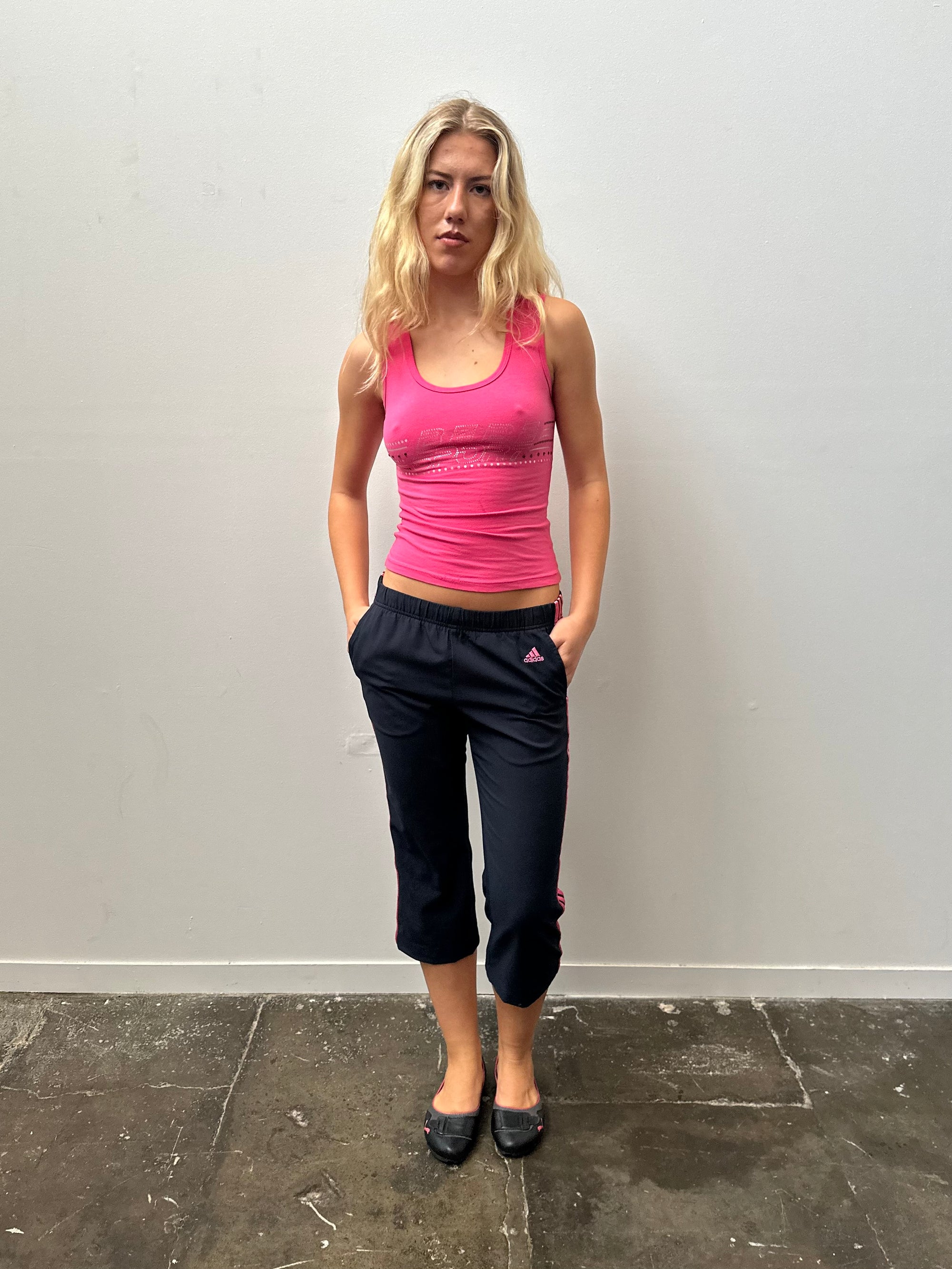 Bebe Pink Graphic Tank Top - Size S