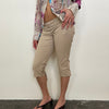 Guess beige Lace Up Detail Capris - Size XS