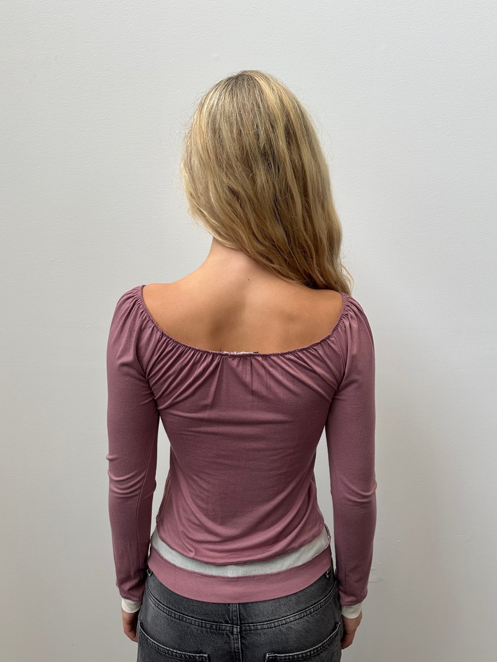 Morgan De Toi Pink Graphic Long Sleeve Top - Size S