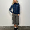 Adidas Patterned Navy Zip Up - Size S