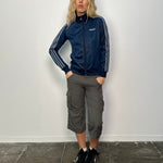 Adidas Patterned Navy Zip Up - Size S