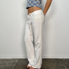 Abercrombie & Fitch White Flared Track Pants - Size M
