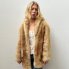 Tan Real Fur Coat - Size L