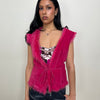 Hot Pink Faux Fur Gilet - Size M