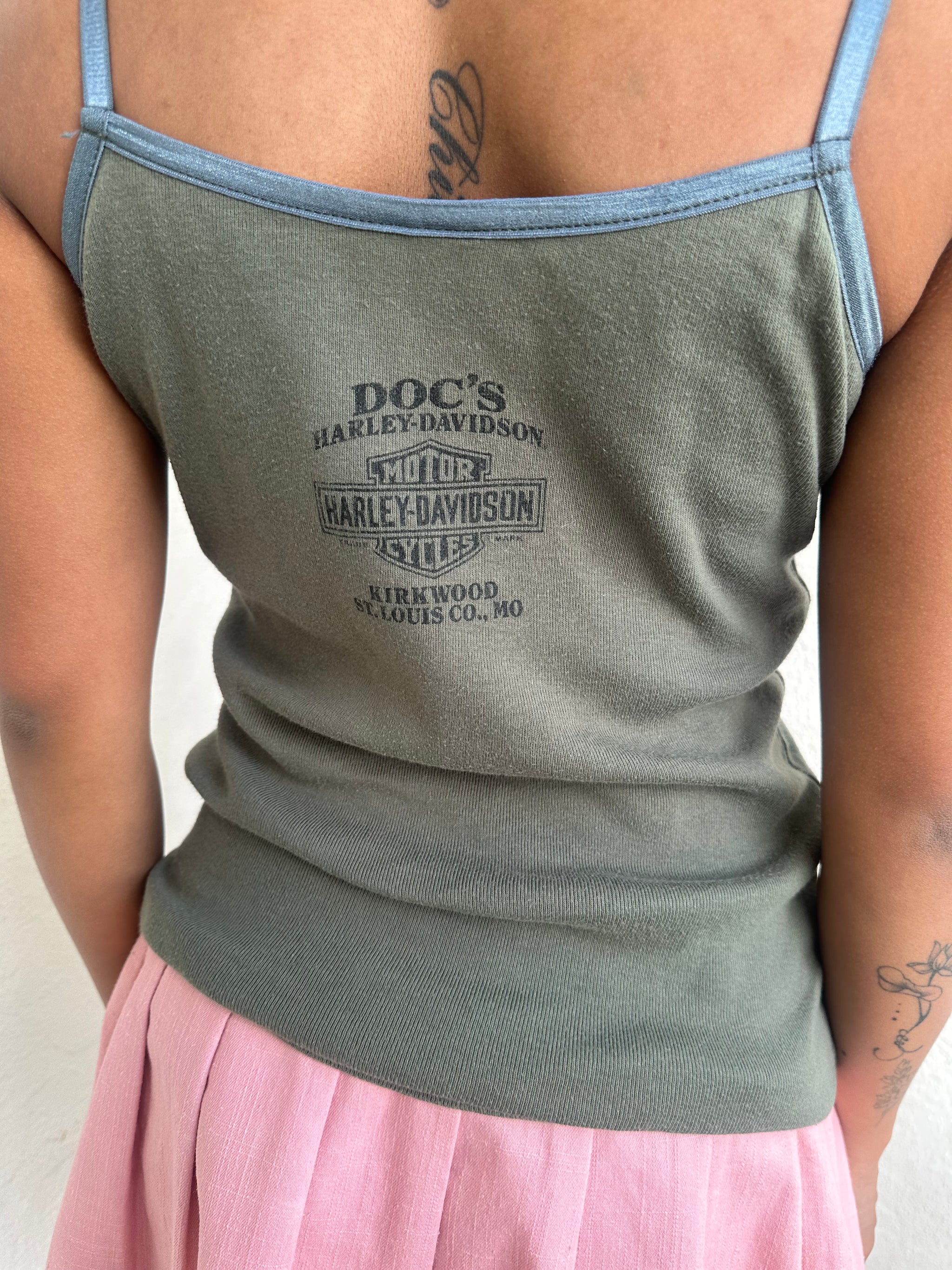 Khaki Harley Davison Cami Top