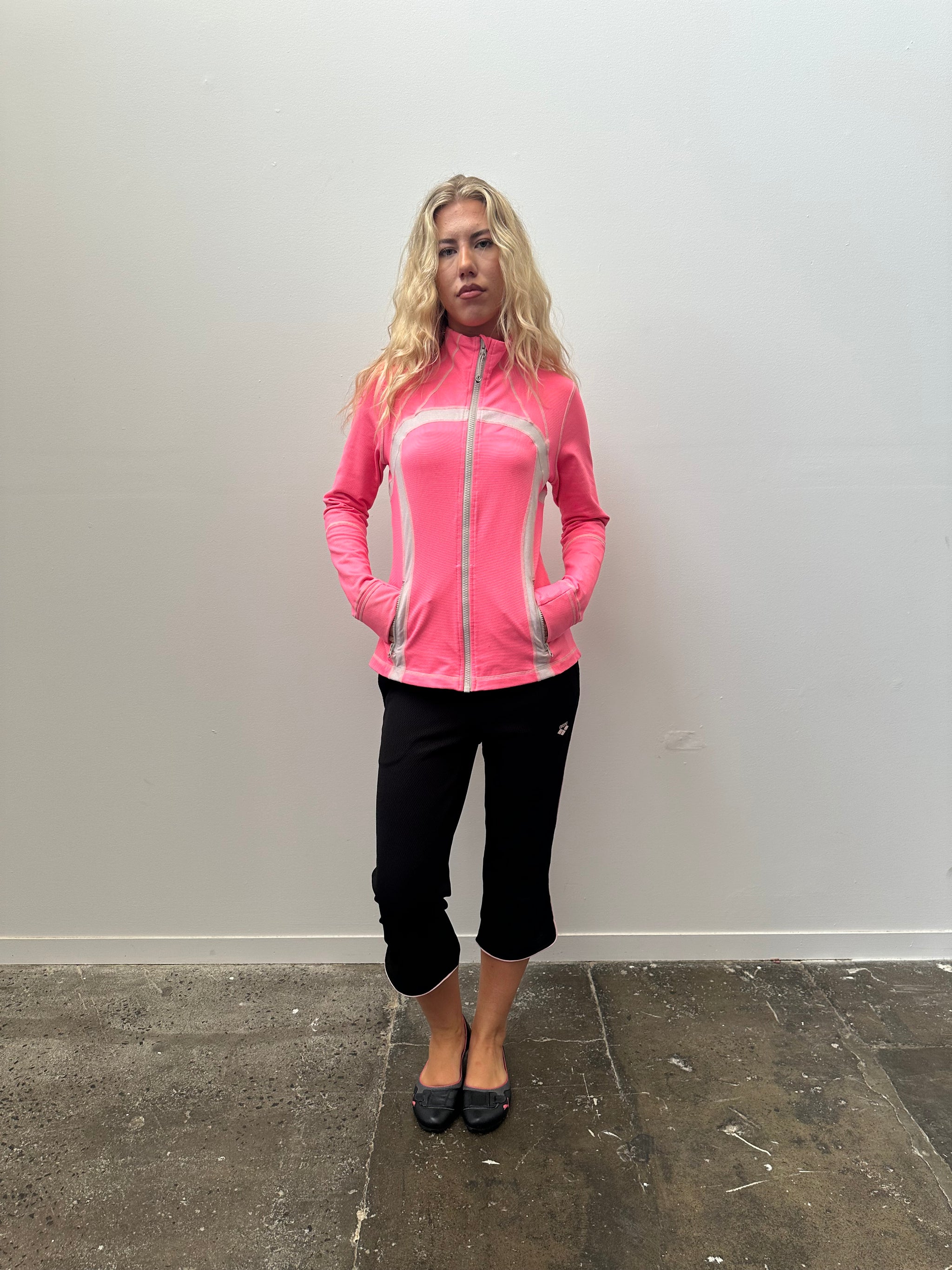 Lululemon Neon Pink Scuba Jacket - Size 12