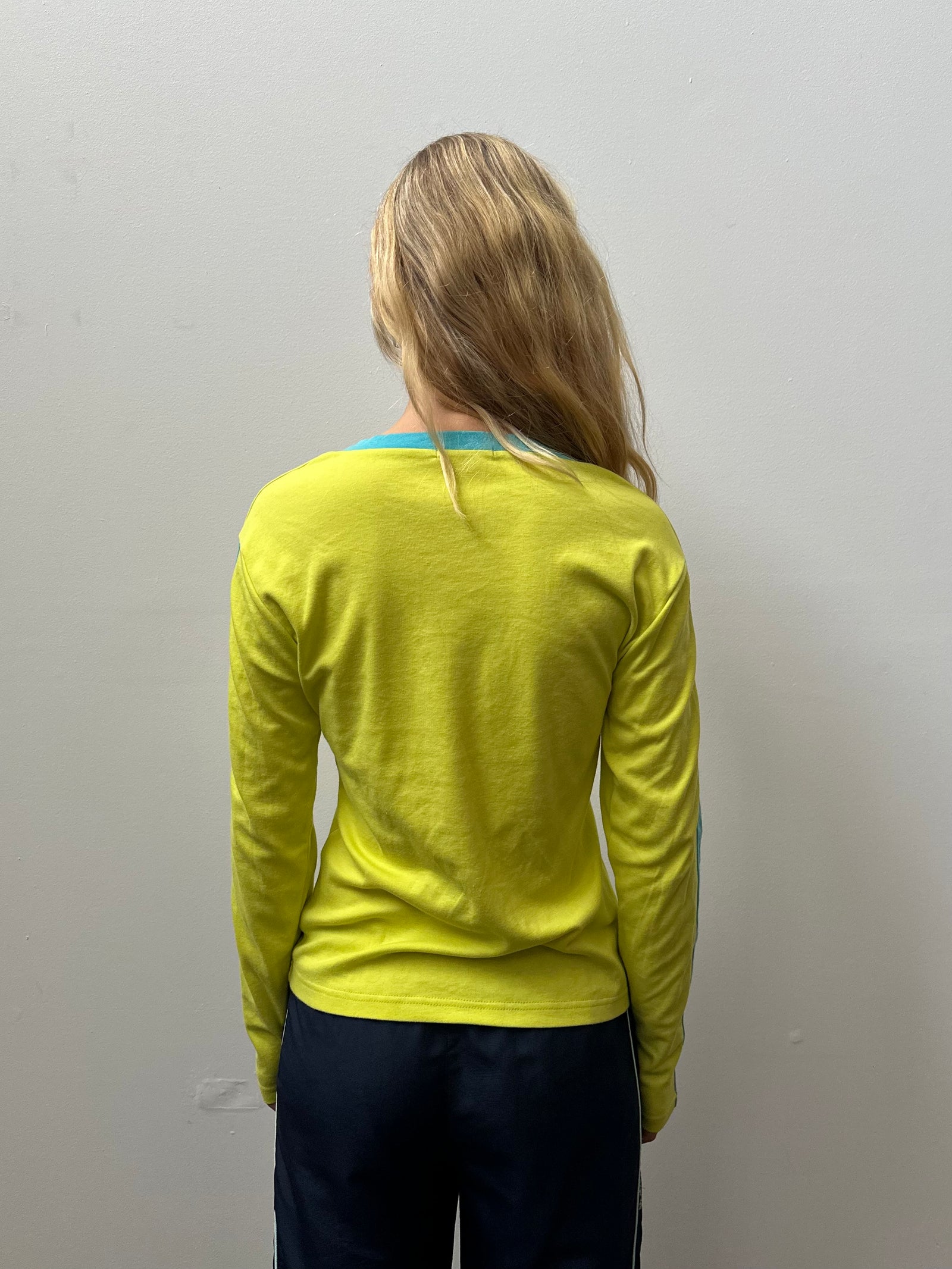 Esprit Neon Yellow Long Sleeve Top - Size L