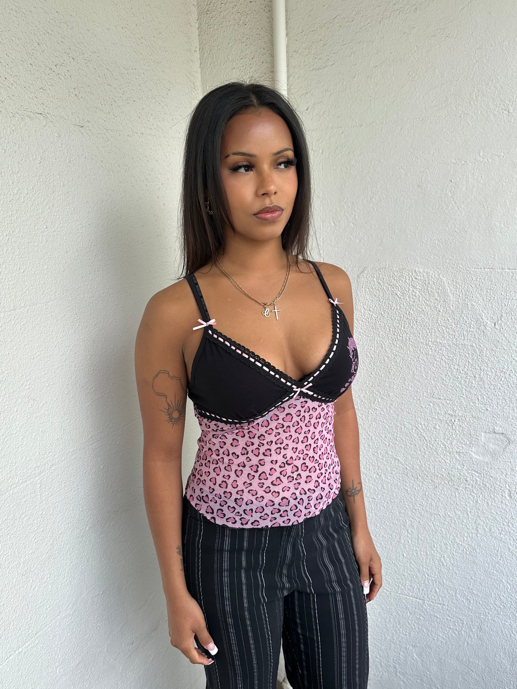 Betty Boop Pink & Black Cami Top