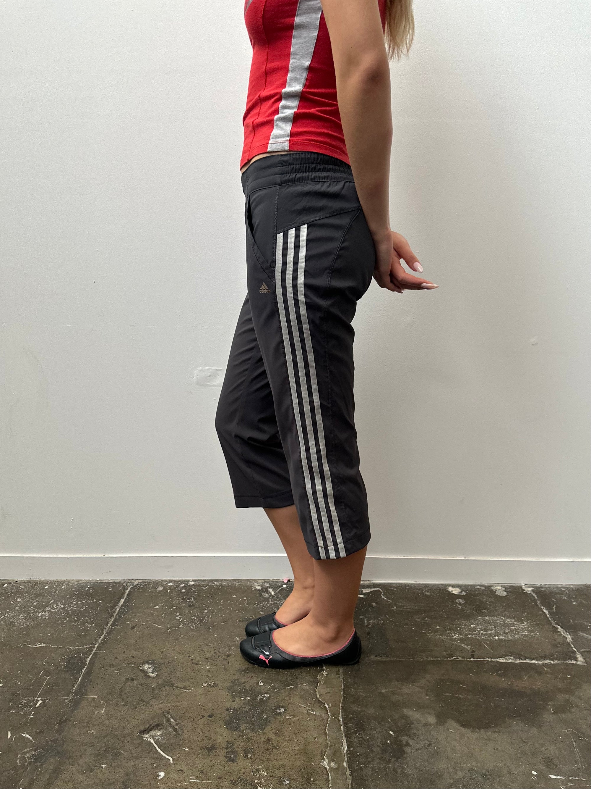 Adidas Charcoal Grey Capri Pants - Size S