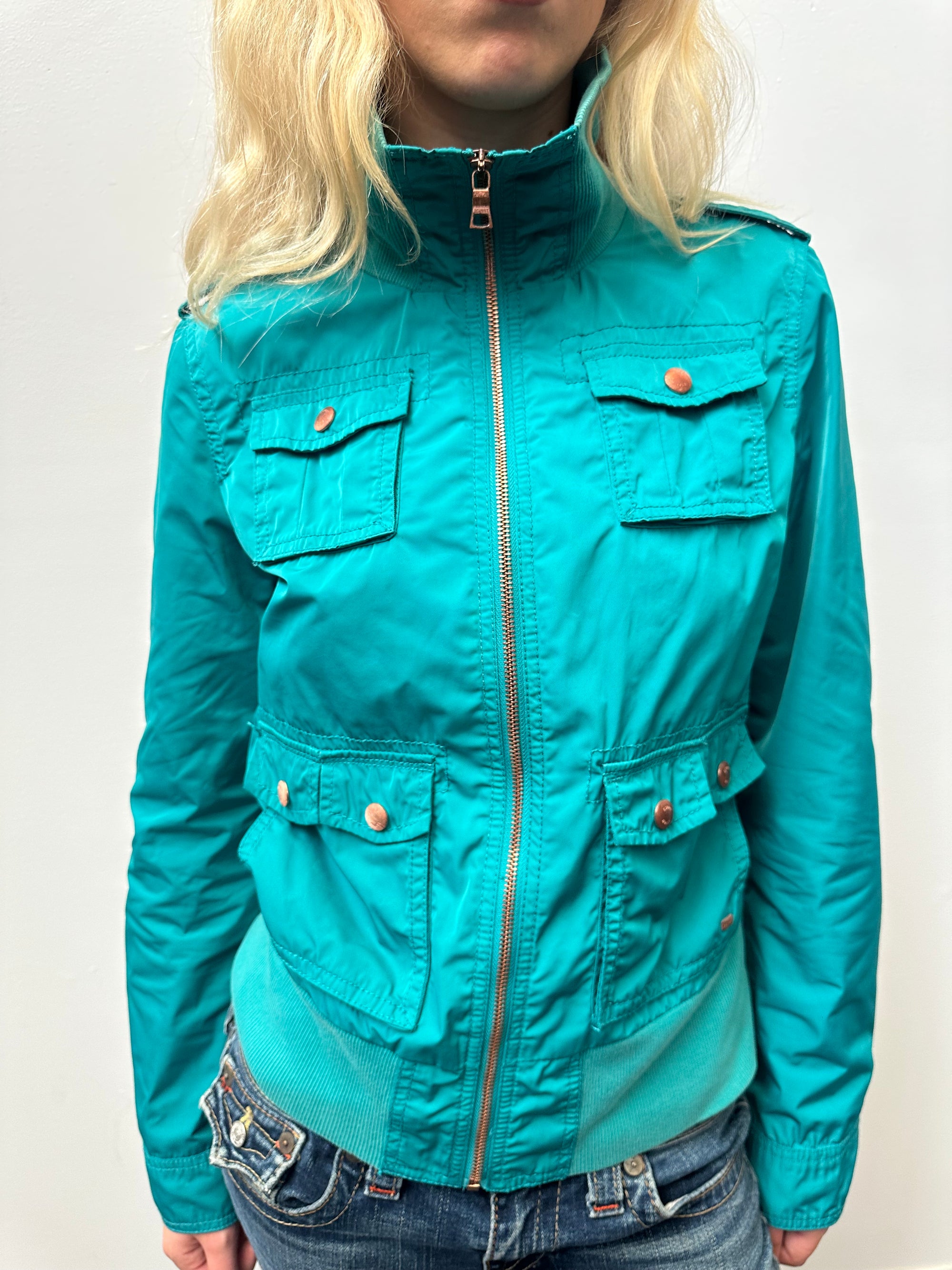 Turquoise Esprit Cargo Jacket - Size M