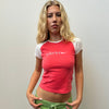 Coral & White Nike Just Do It T-Shirt - Size small