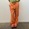 Orange Toggle Hem Track Pants - Size M