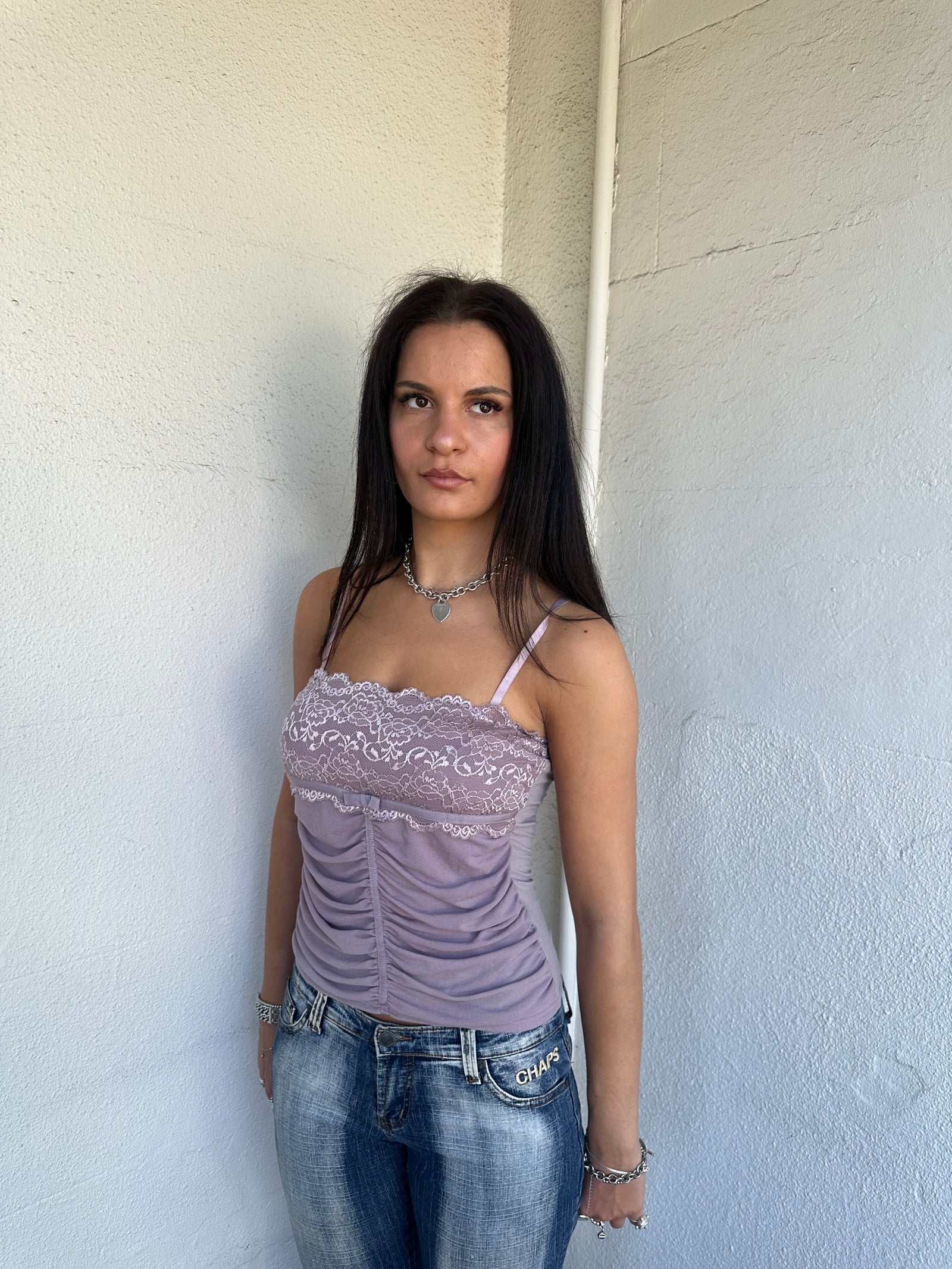 Lilac Ruched Cami Top - Size S