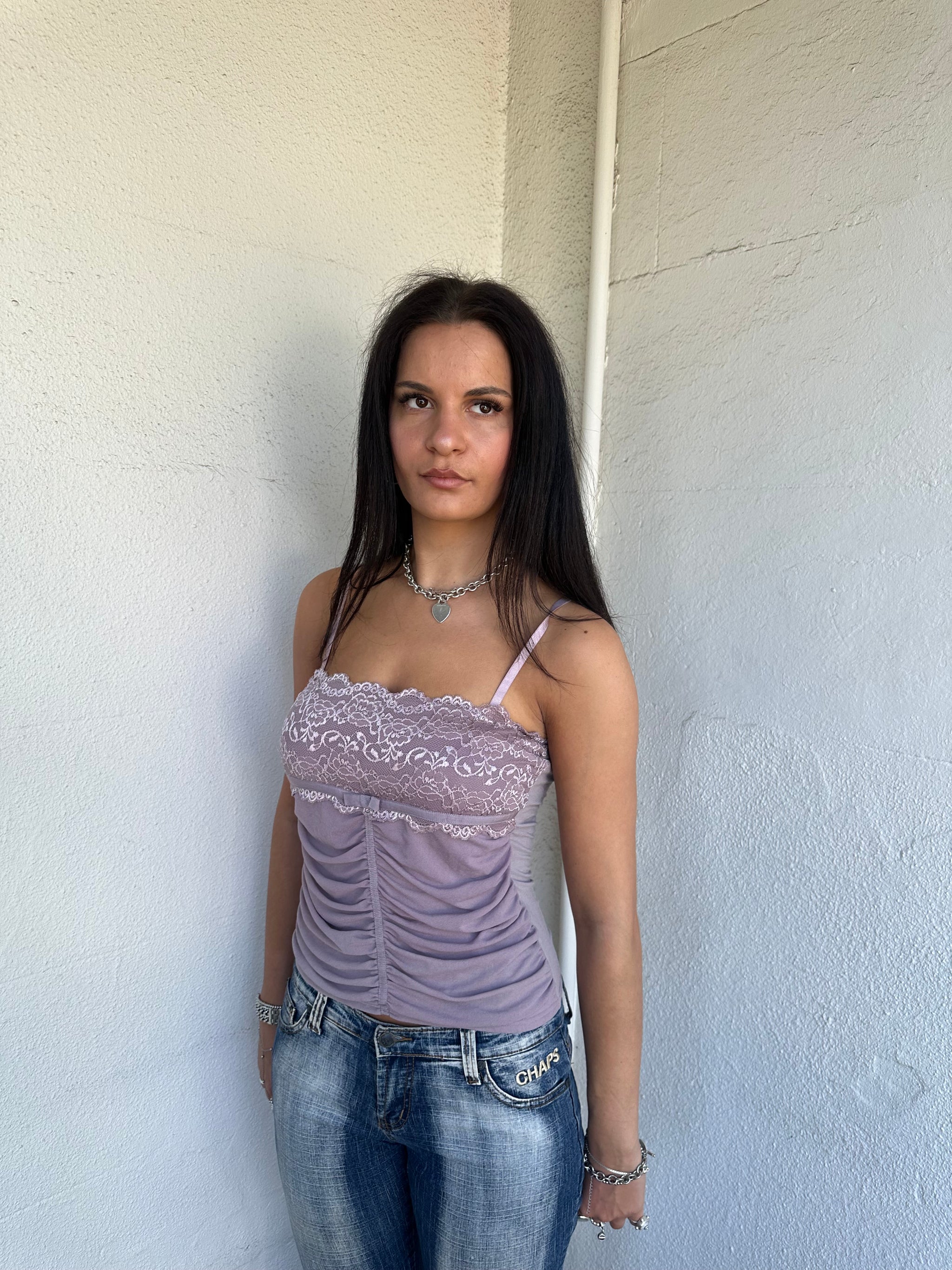Lilac Ruched Cami Top - Size S