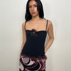 Feather Trimmed Black Corset - Size S
