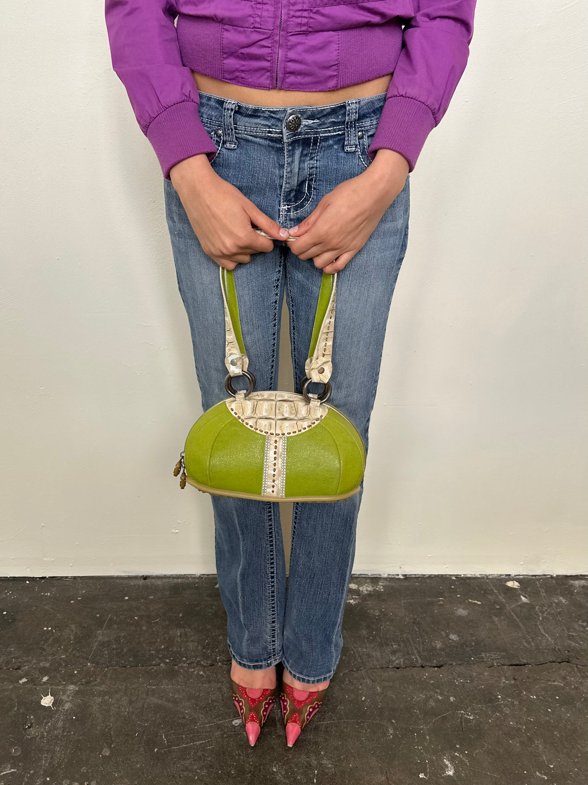 Alaluna Lime Green Shell Bag