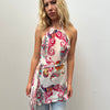 Colourful Paisley Print Sheer Top - Size M