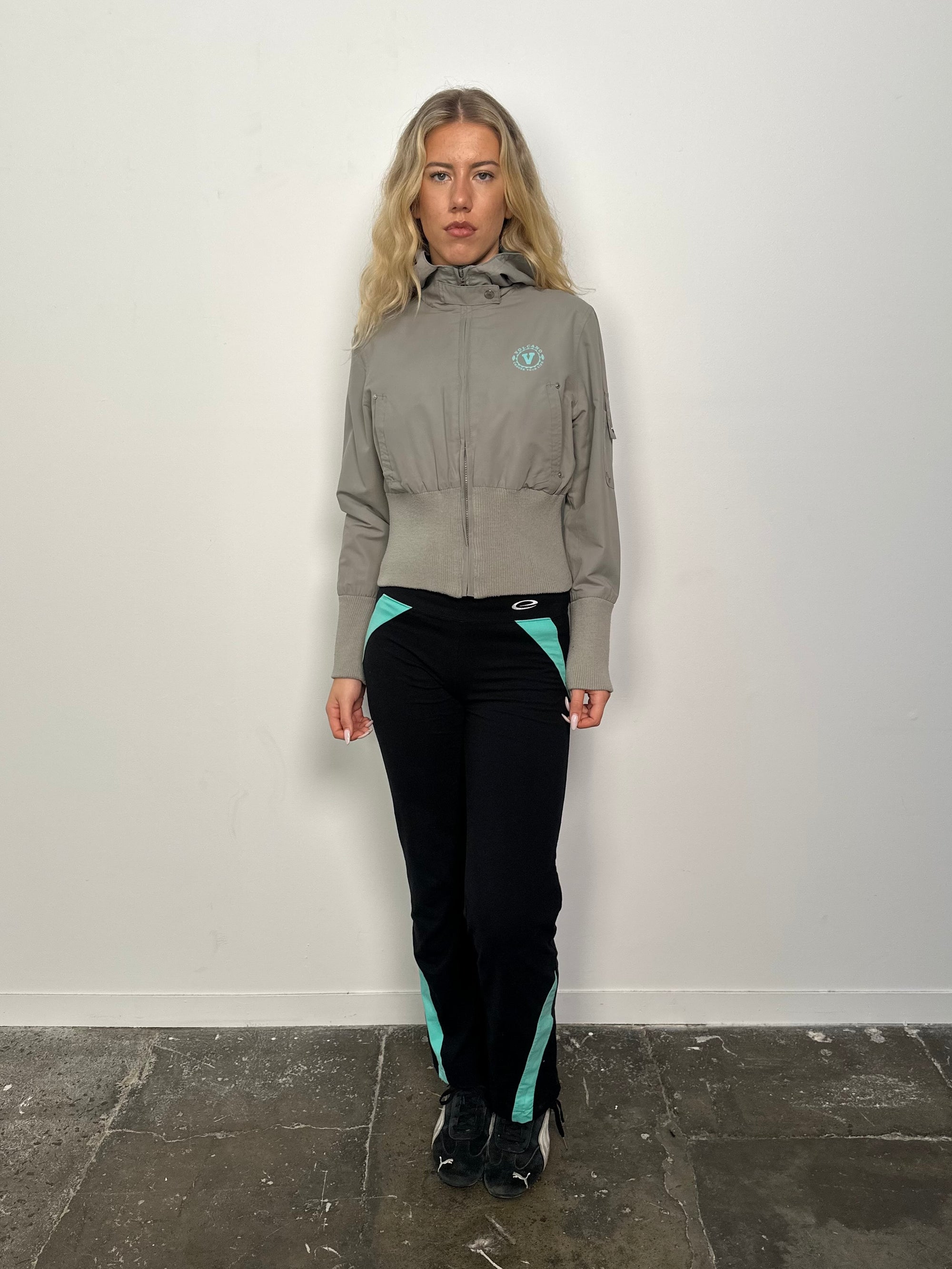 Volcano Grey Windbreaker Jacket - Size S