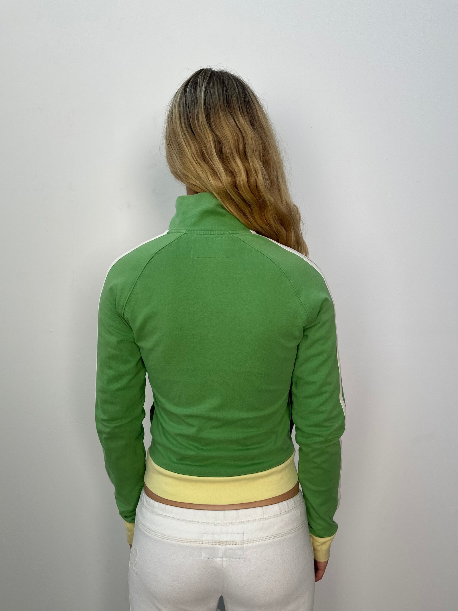American Eagle Green & Yellow Zip Up - Size M
