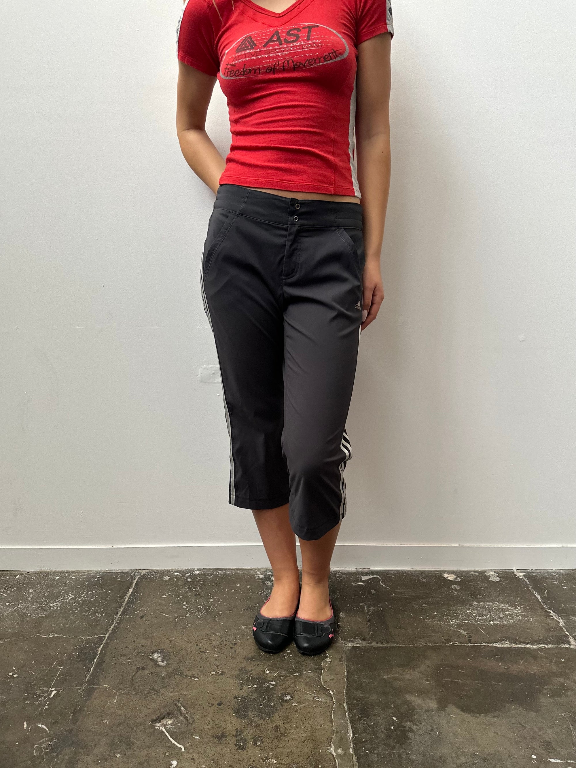 Adidas Charcoal Grey Capri Pants - Size S