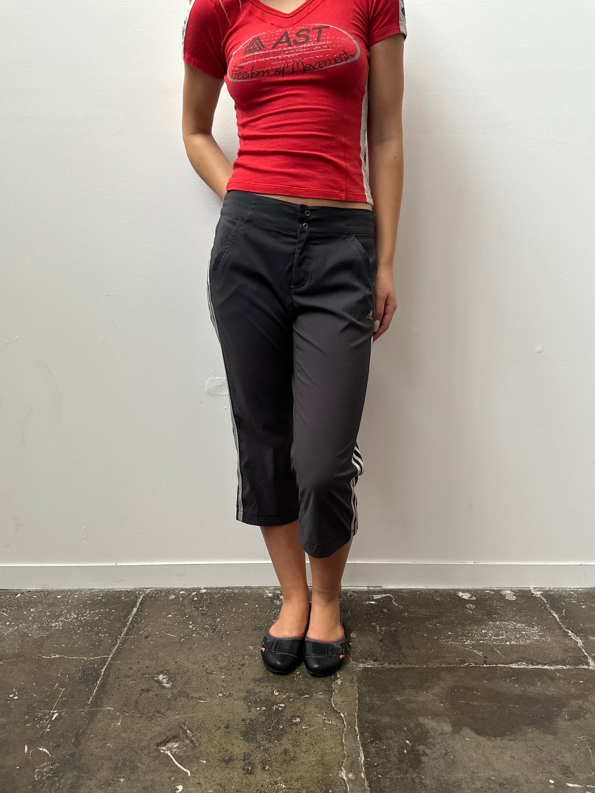 Adidas Charcoal Grey Capri Pants - Size S