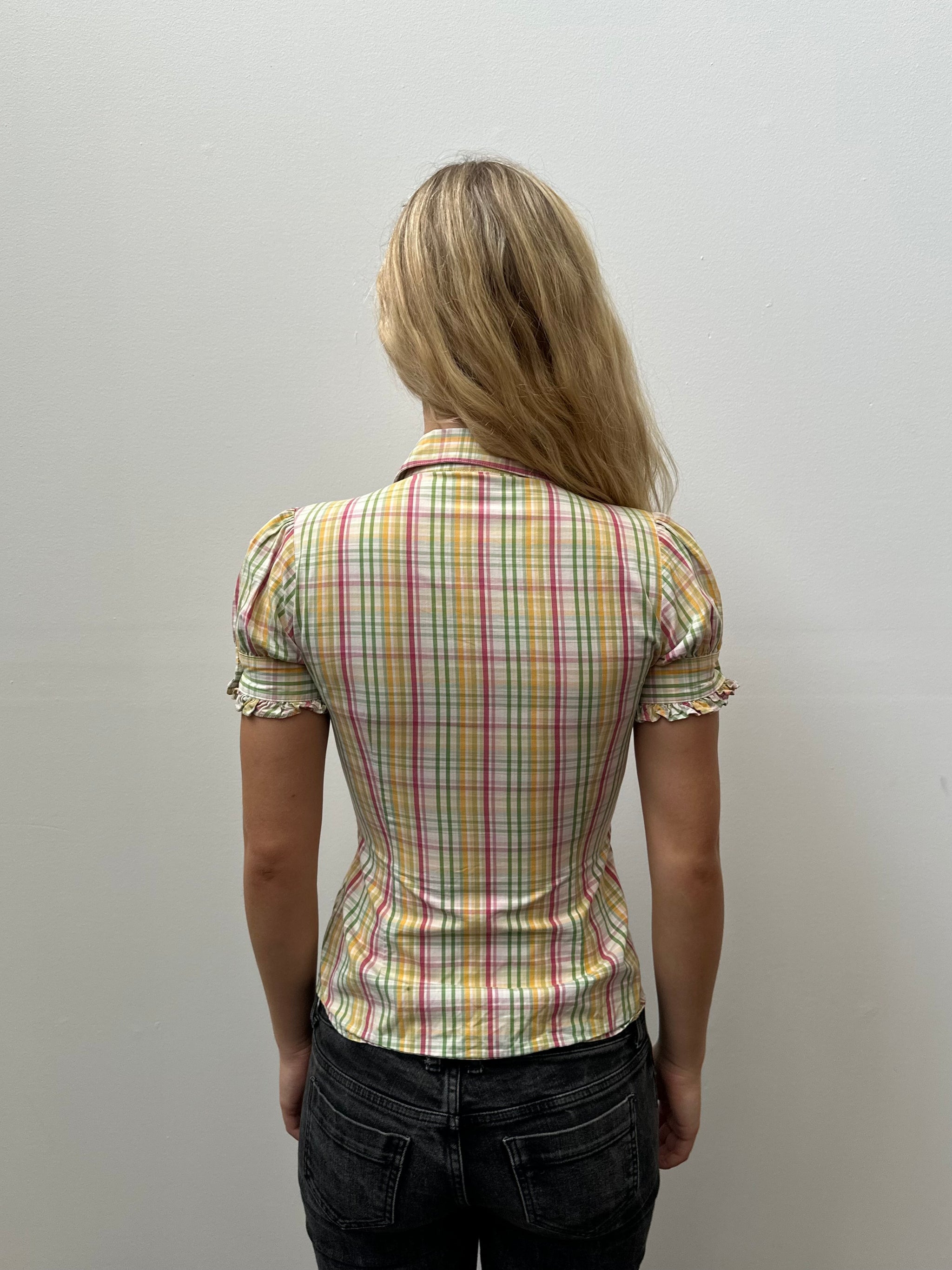 Pastel Multicoloured Check Shirt - Size S