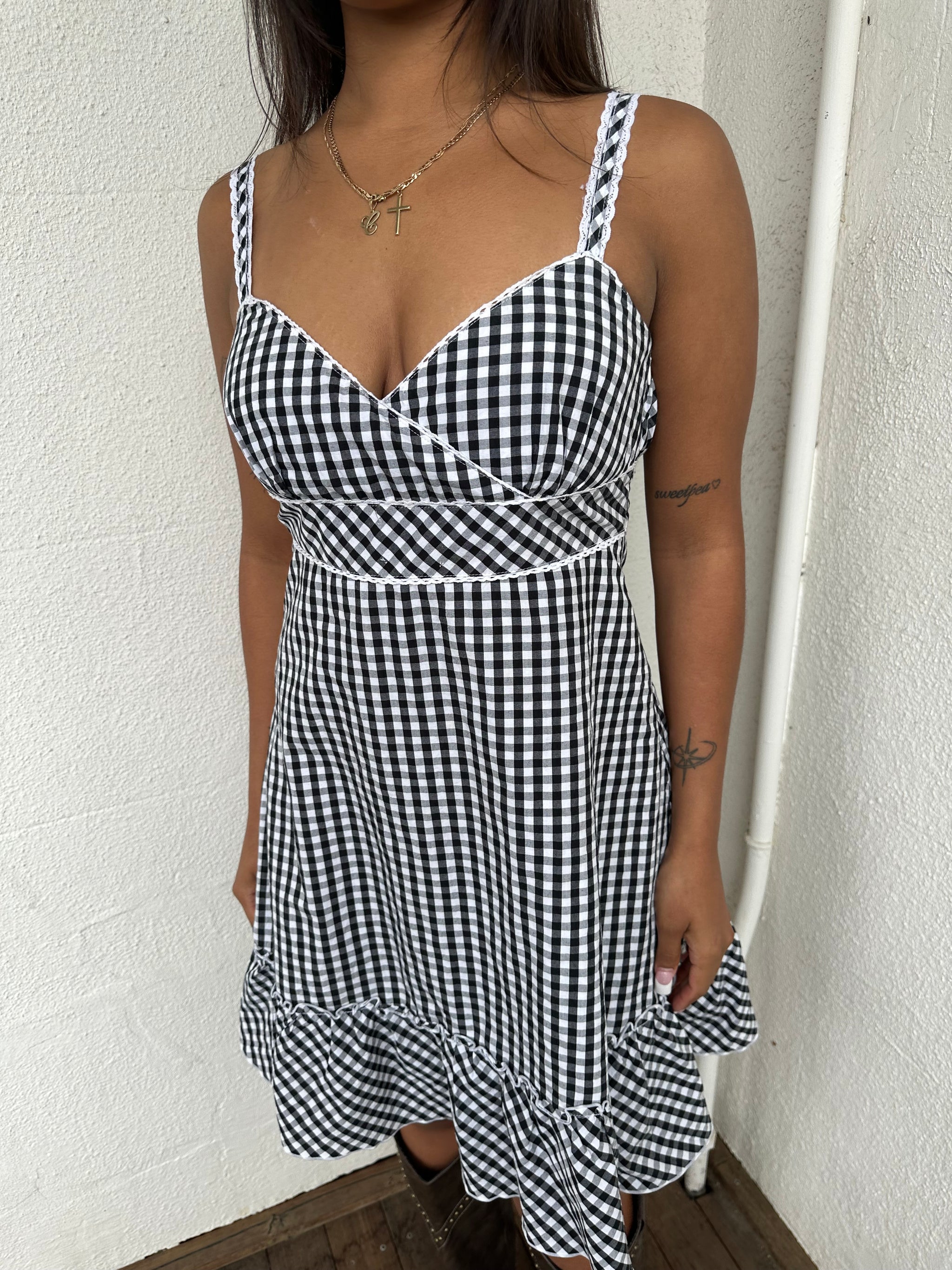 Black & White Checkered Dress