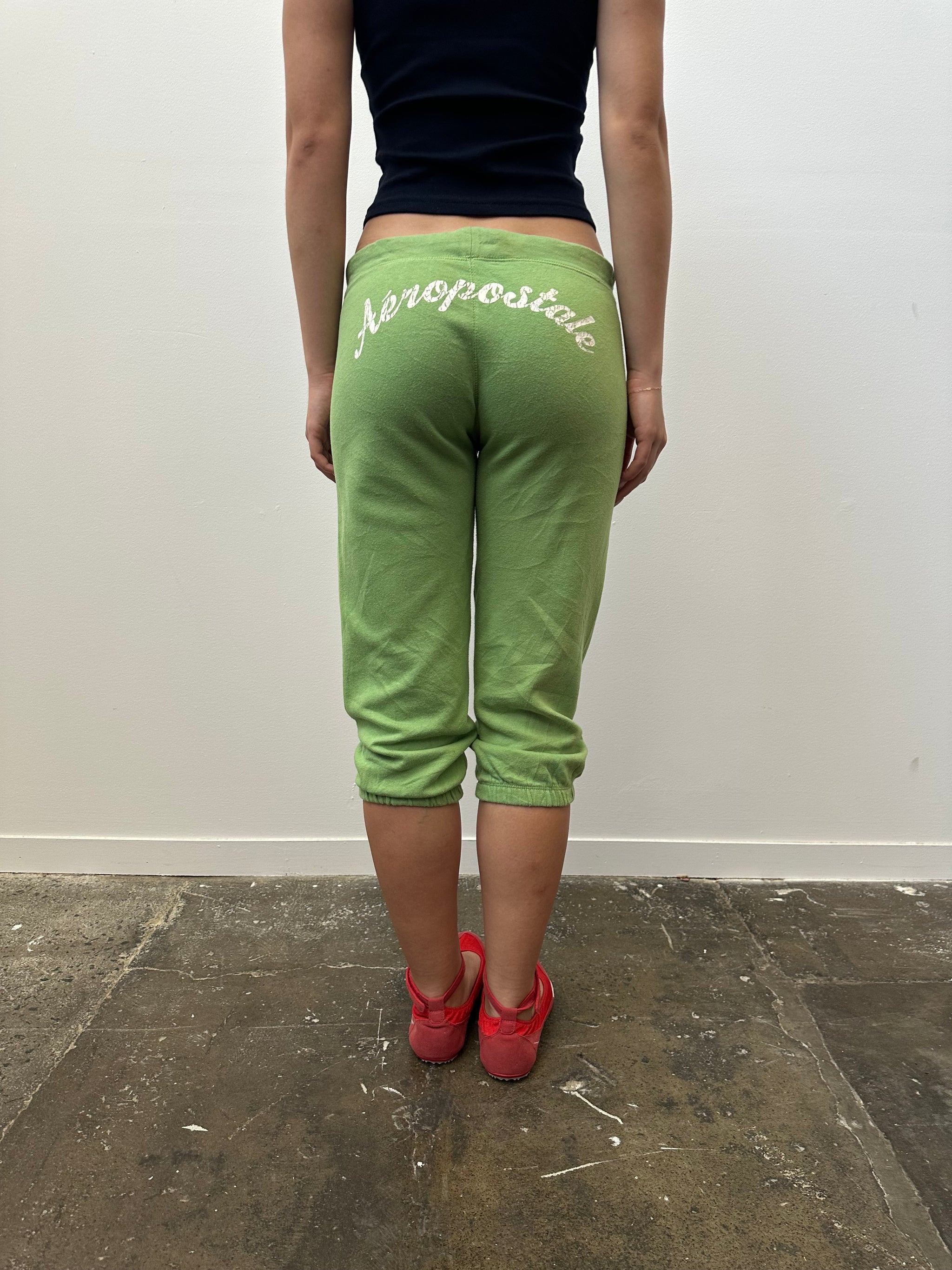 Aeropostale Lime Green Capri Joggers - Size S