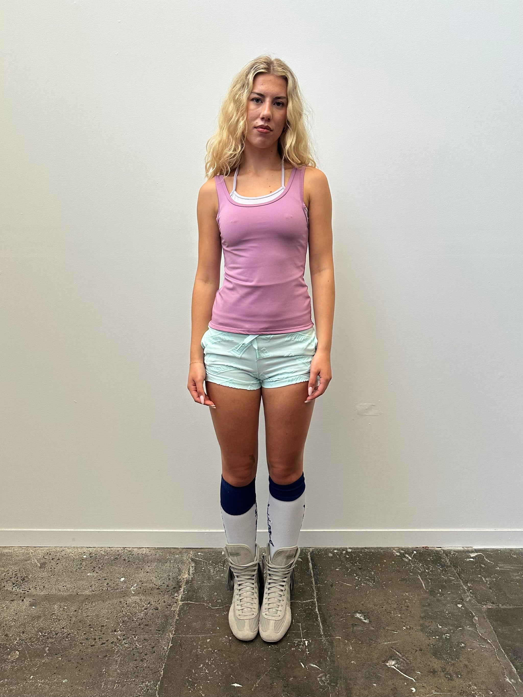 Purple Layered Sports Tank Top - Size M