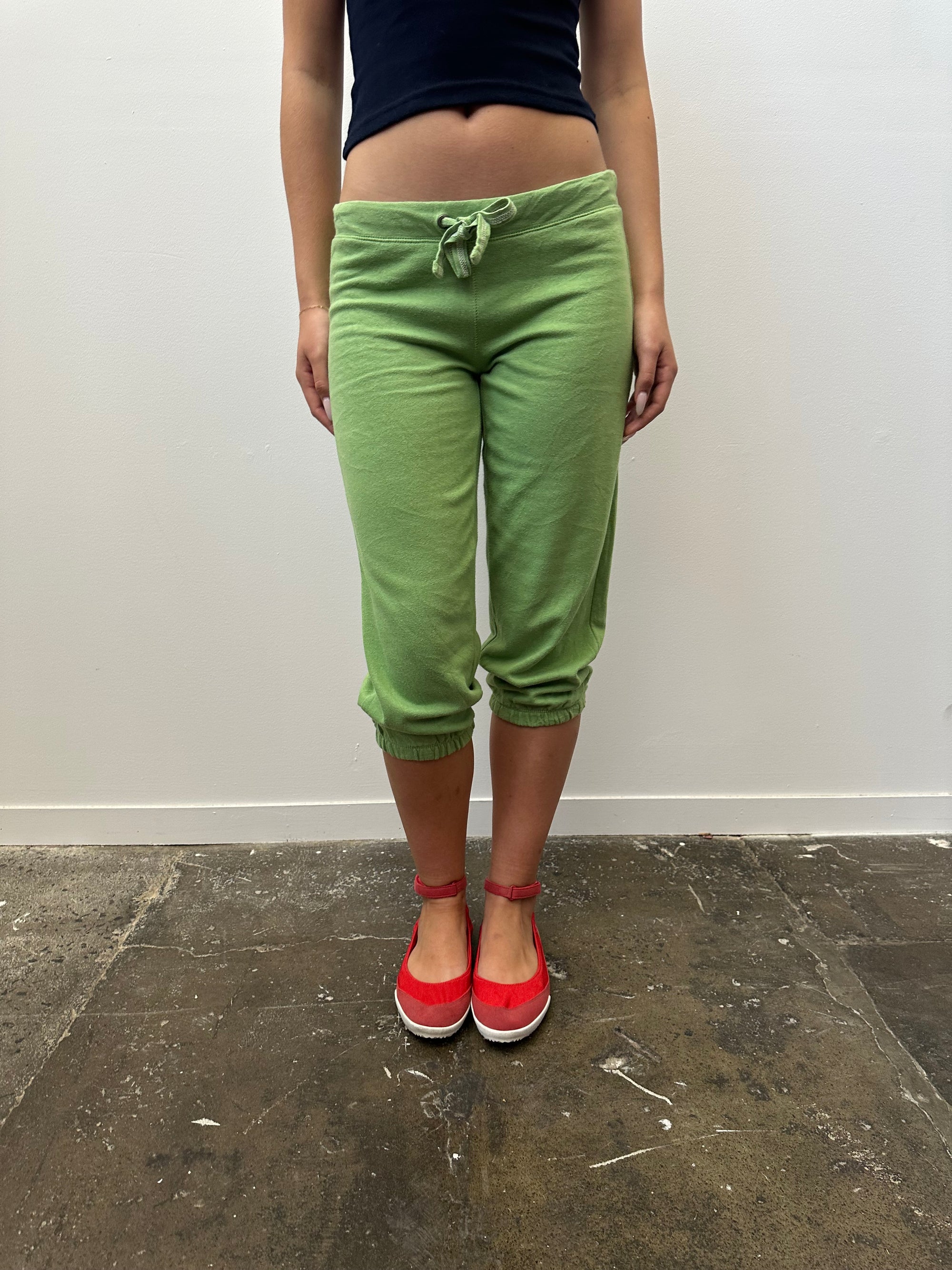 Aeropostale Lime Green Capri Joggers - Size S