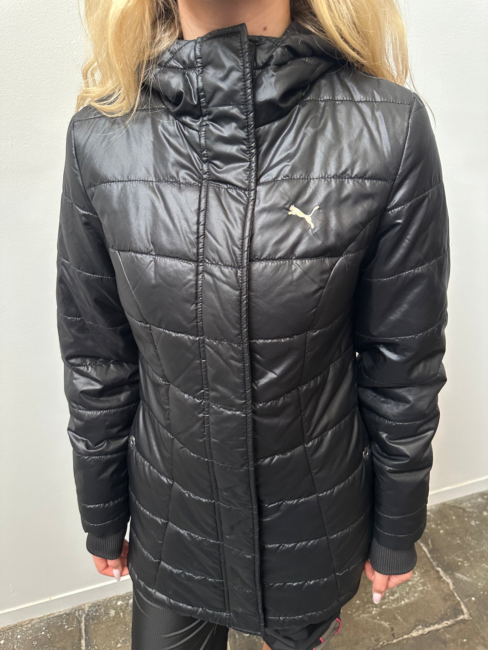 Puma Black Puffer Coat - Size S