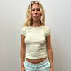 Abercrombie Pastel Yellow Baby T-shirt - Size S