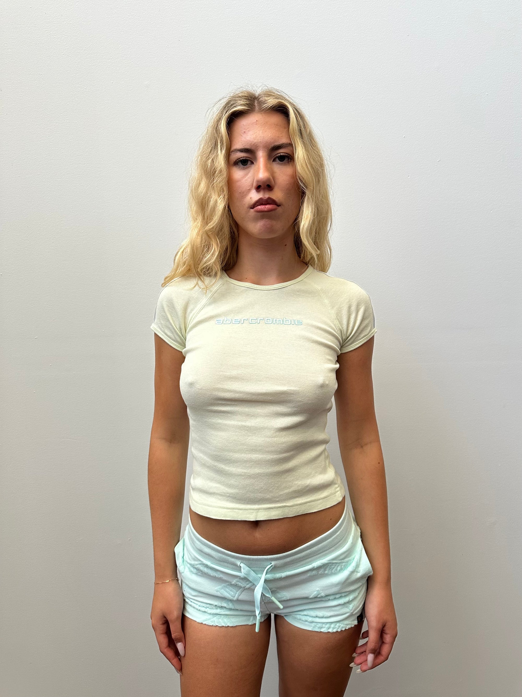Abercrombie Pastel Yellow Baby T-shirt - Size S