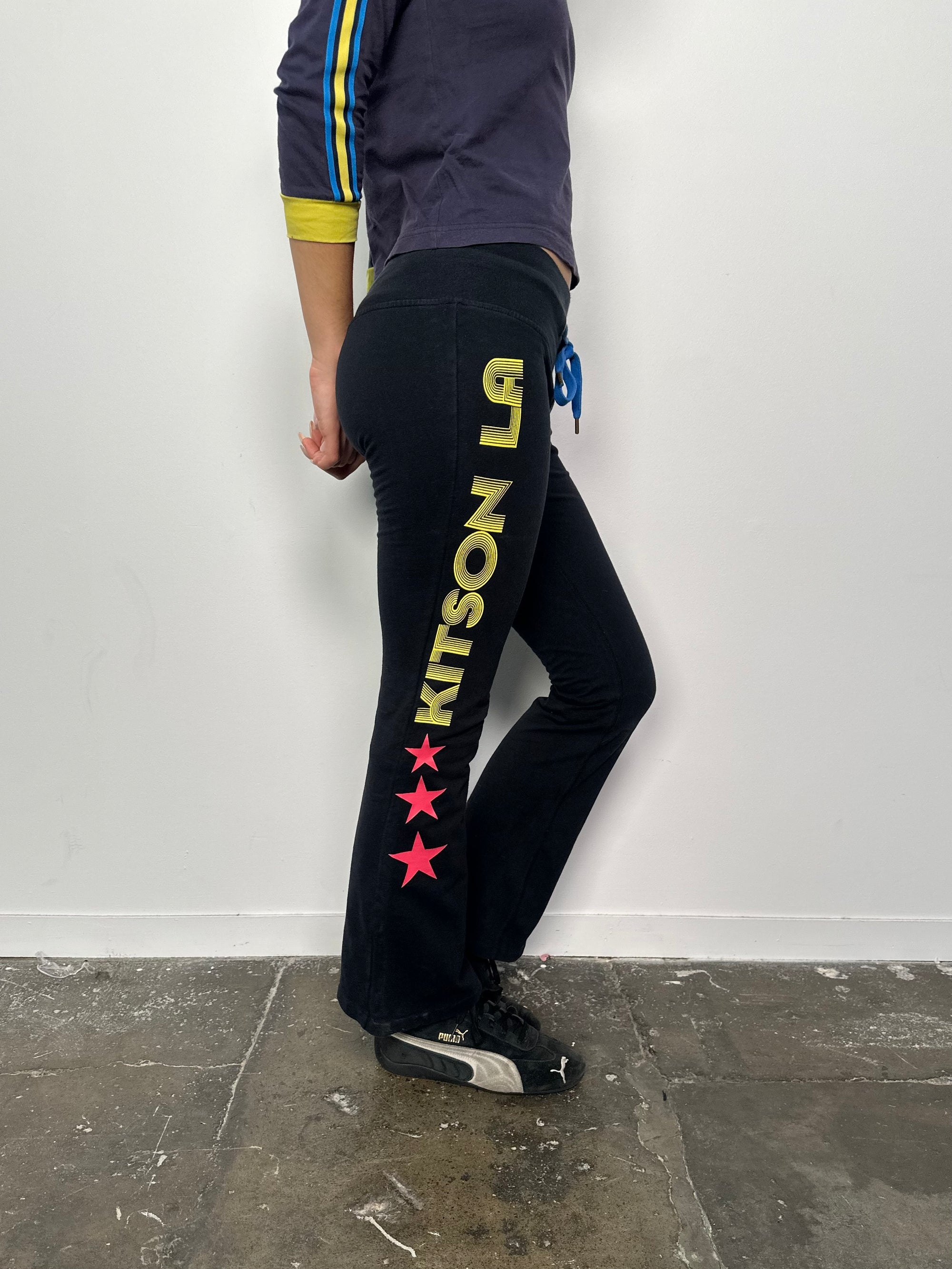 Colourful Large Print Out Track Pants - Size S