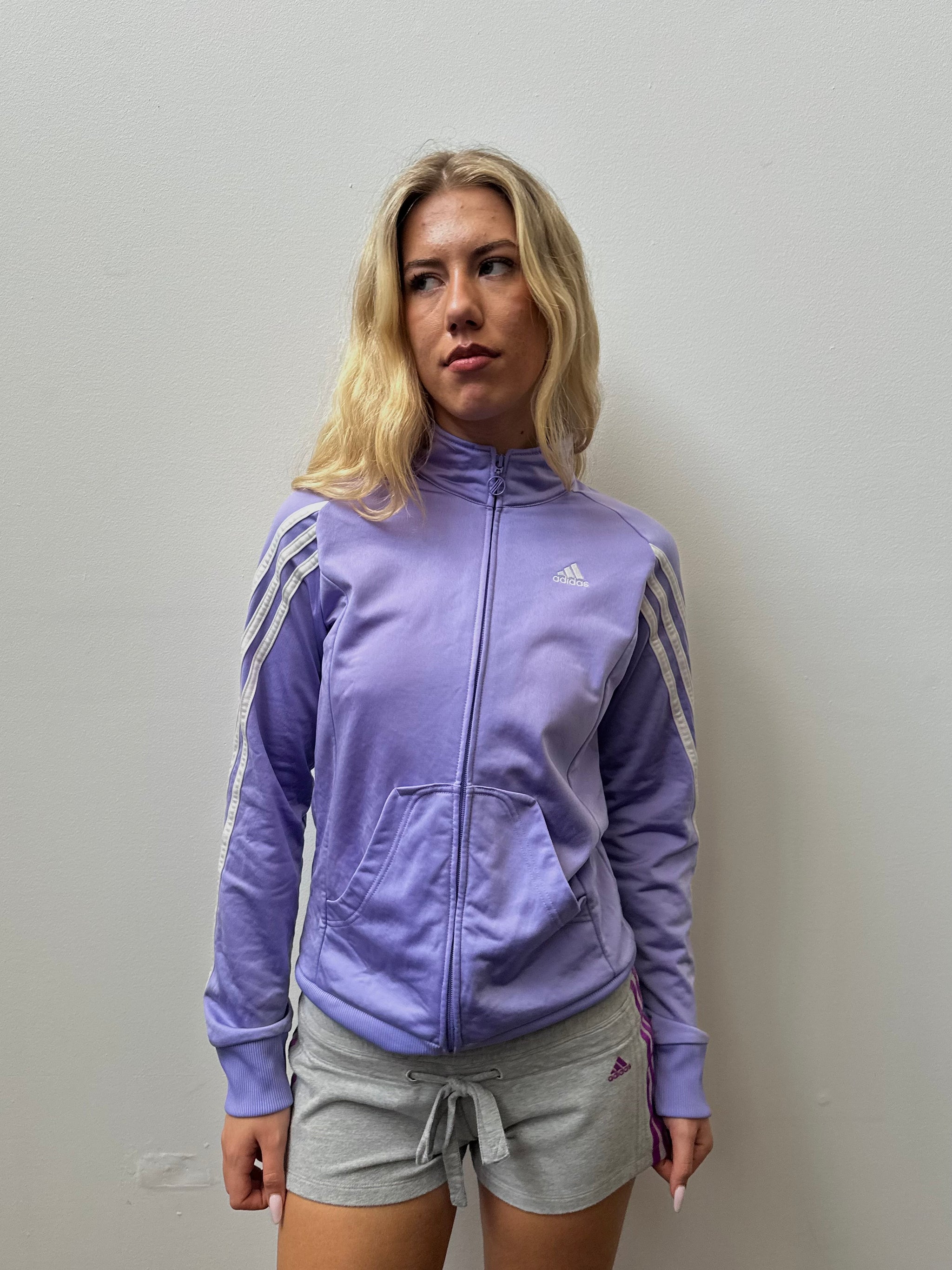 Adidas Lilac Zip Up Jacket - Size M